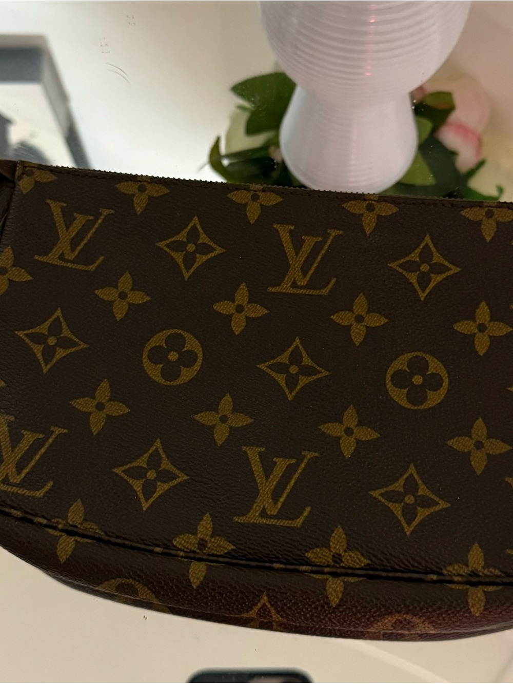 Louis Vuitton Monogram Canvas Mini Wristlet in Brown - Picture 9 of 13